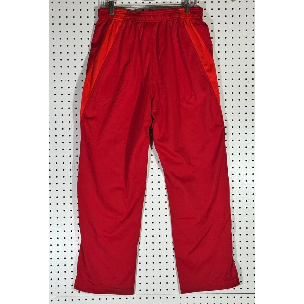 Vintage Y2K Puma Red Track Pants Mens Large Side Stripe Athletic Trousers 500275